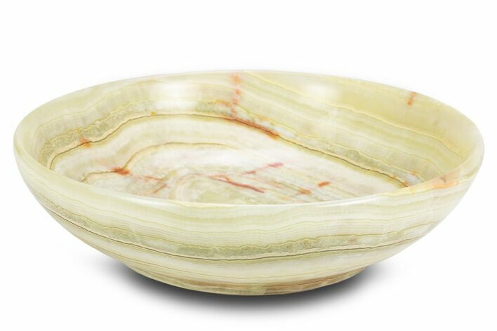 Polished Green Banded Calcite Bowl - Pakistan #301351